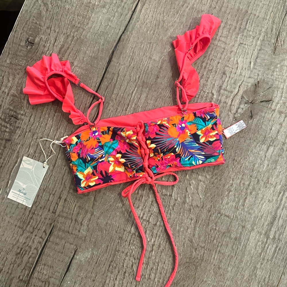 (TOP) Maaji Reversible Bandeau Bikini Top- Small.